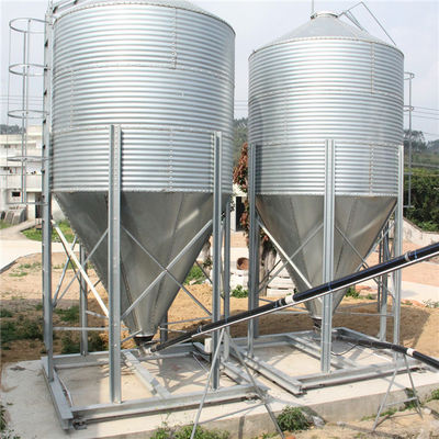 Equipamento de cultivo galvanizado das aves domésticas 15 do armazenamento da alimentação do silo toneladas de cor da tira
