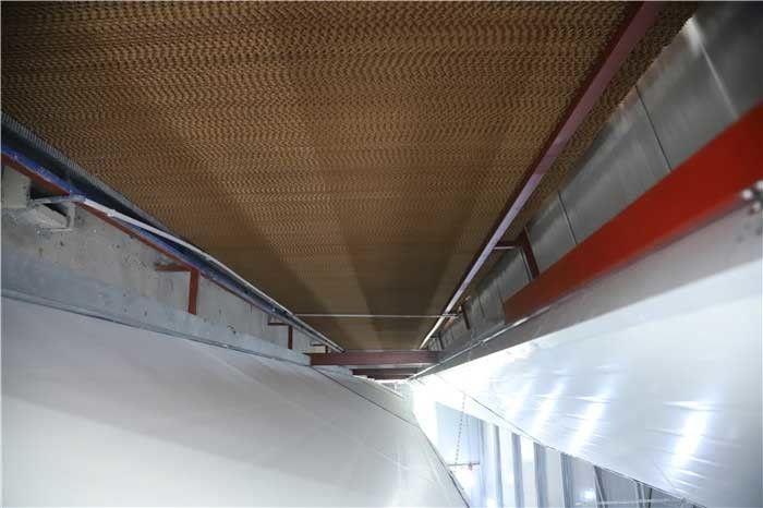 Almofada dos meios do refrigerador evaporativo de papel de polpa de madeira, unidade de controle durável do clima da sala